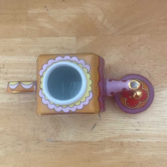 Vintage Vivian Chan miniature teapot 2002 excellent condition pink green - Picture 5 of 7